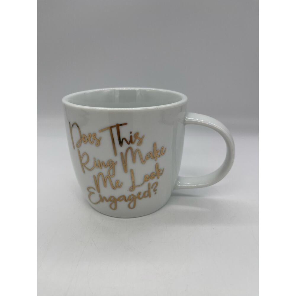 Mud Pie Ceramic Engaged Mug Cup Ring